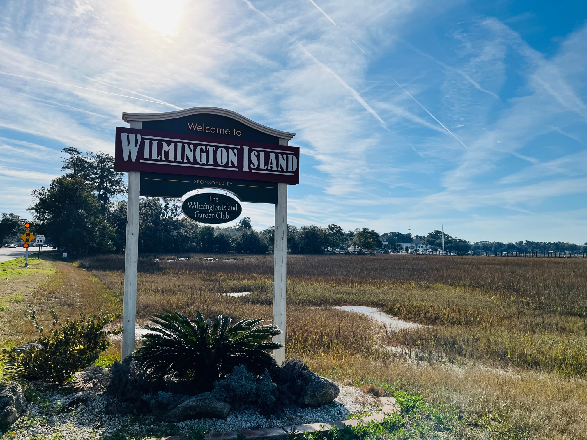 Wilmington Island, Georgia welcome sign
