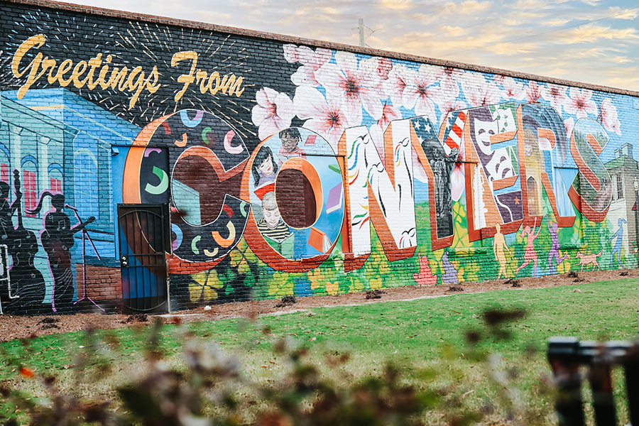 Greetings from Conyers mural