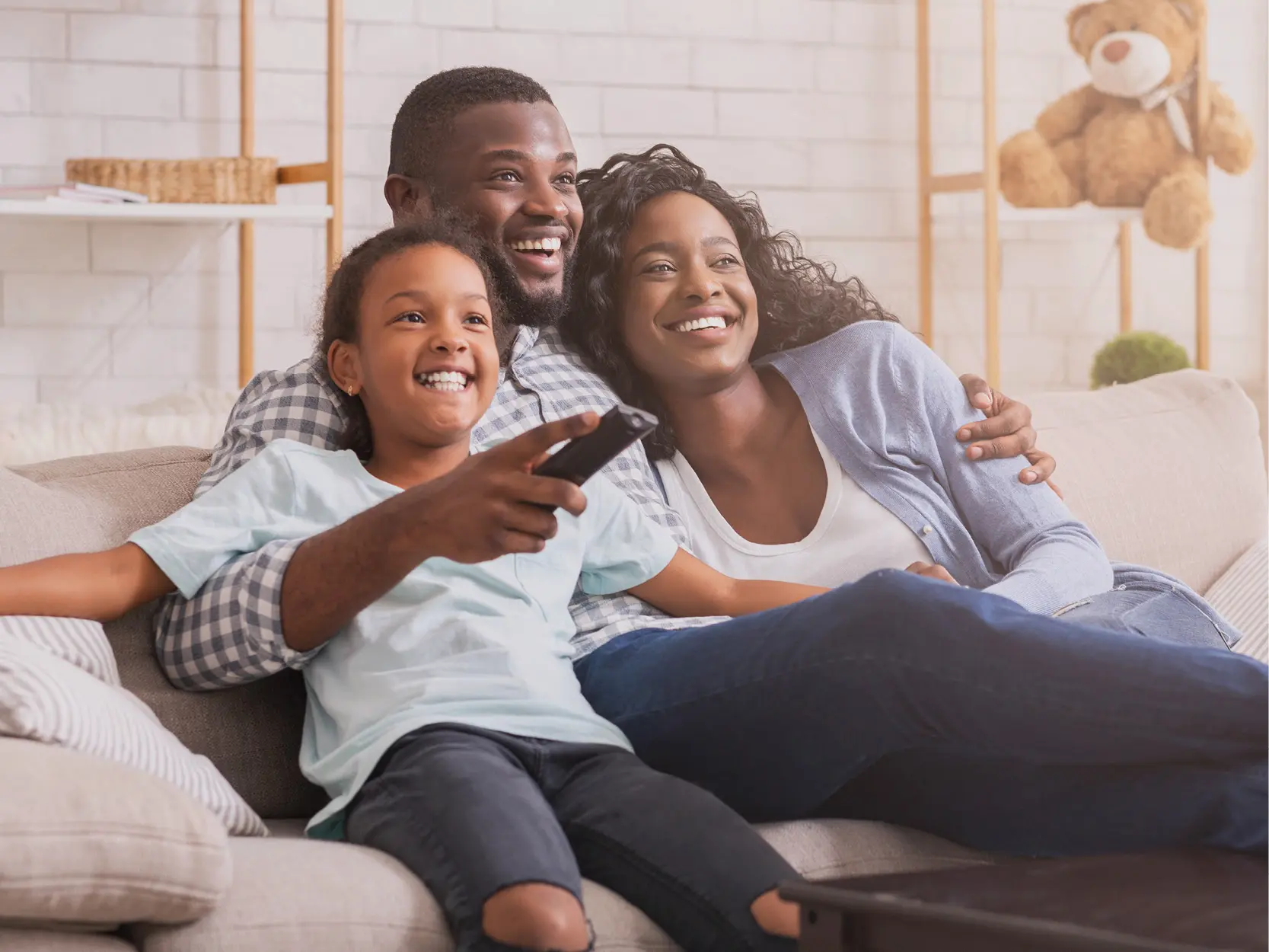 Family enjoys best streaming with Fast Reliable Fiber Internet Service