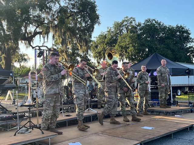 Army band at Hunt Army Airfield in Savannah, GA