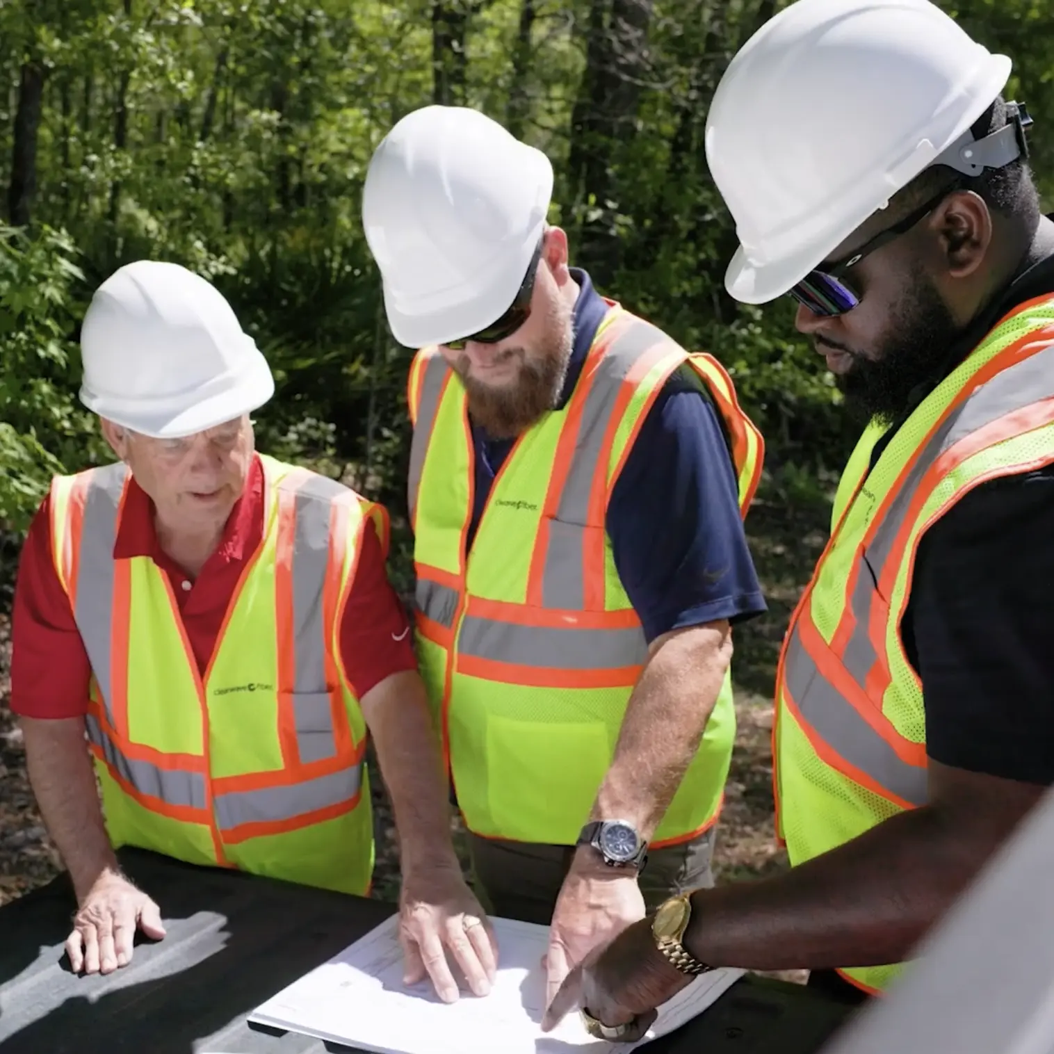 Clearwave construction crew.